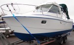 A Beneteau 710 being delivered from Hamble to its new owner in South Wales - click to enlarge